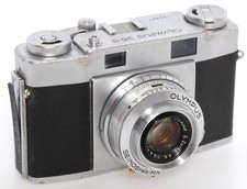  Olympus 35-S camera w/ Olympus E. Zuiko 2.8/4.8 cm lens