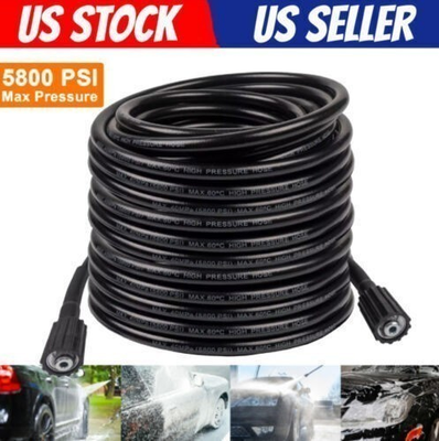 #ad 50FT 15M High Pressure Washer Hose 5800PSI M22 14mm Power Washer Extension Hose. $18.55