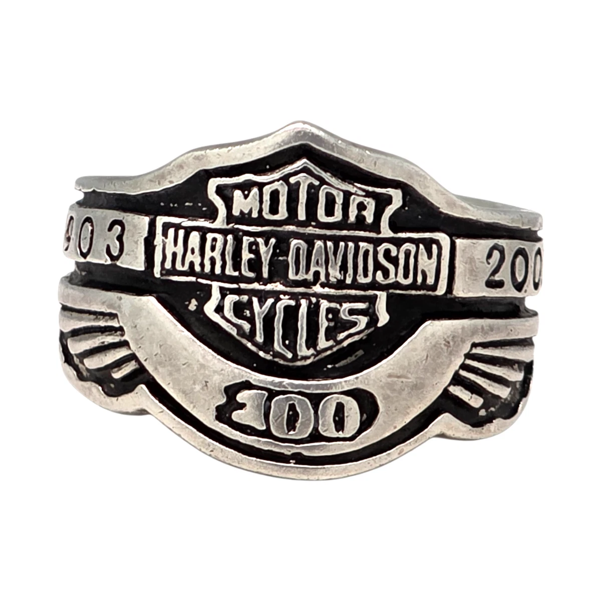 Harley-Davidson Rings without Stone Sterling Silver Fine Rings for