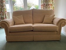 Immaculate Vale Bridgecraft Two & Half Seater Sofa in Beige chord.