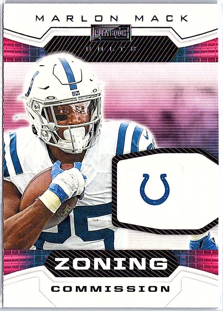 2020 Panini Playbook #ZC-9 Marlon Mack Zoning Commission