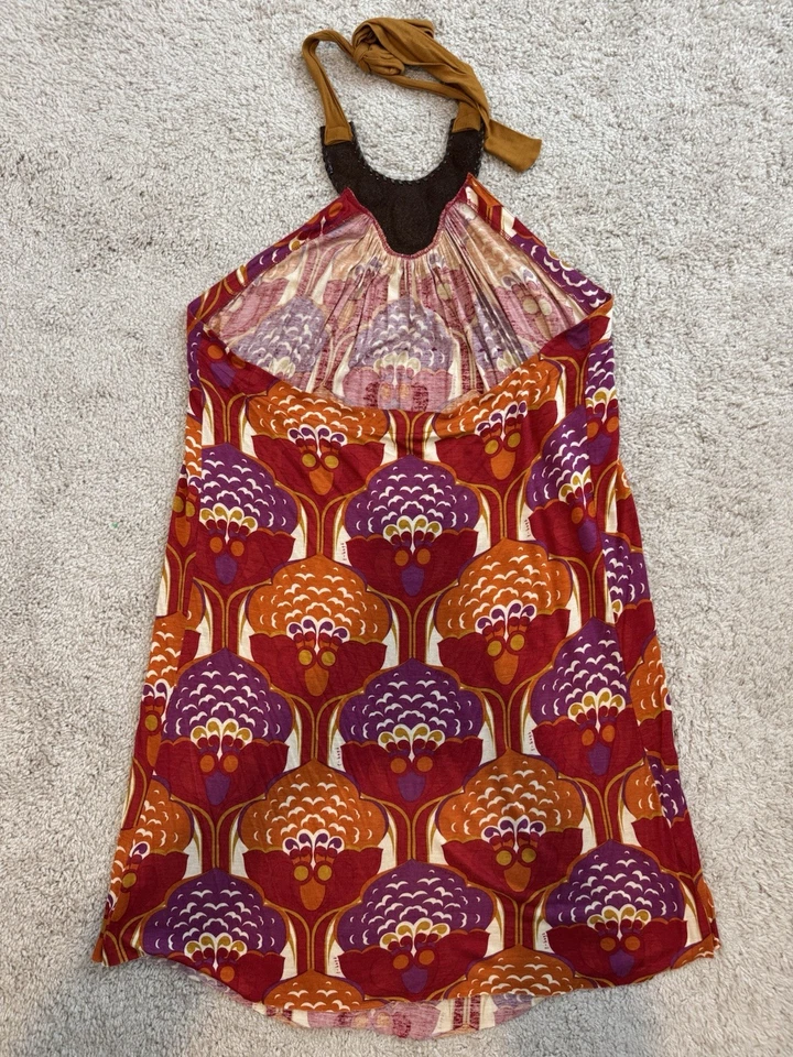 Vestido recto estampado cuello halter T Bags Los Angeles talla L Foto 4 de 4