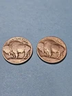New Listing1913 Type 1 P & D Buffalo Nickels (Dateless) - Free Shipping- A480