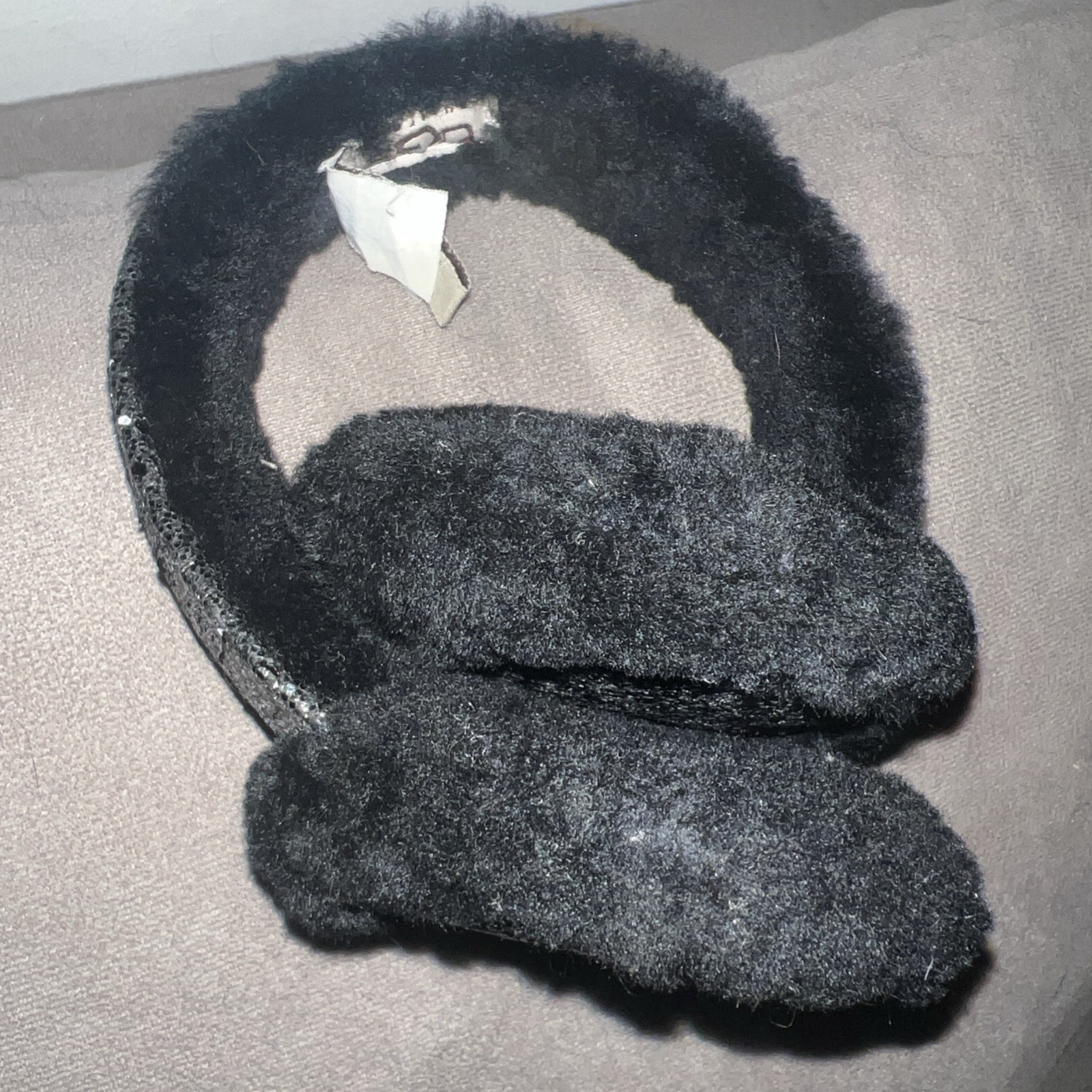 UGG Earmuffs Black Shearling Sheep Skin With Sparkle image 6