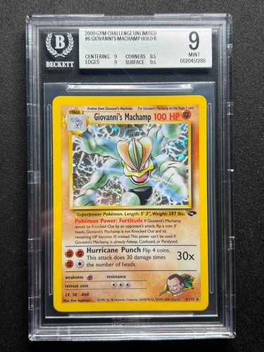 Giovanni's Machamp (Unlimited) graded BGS 9 for sale on eBay