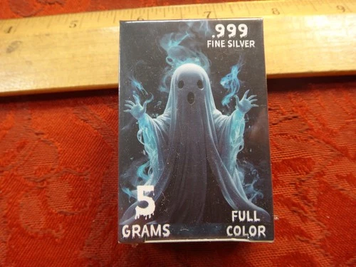 Pan Silver Company Colorized Ghost Sealed 5 Grams .999 Fine Silver LE 1000