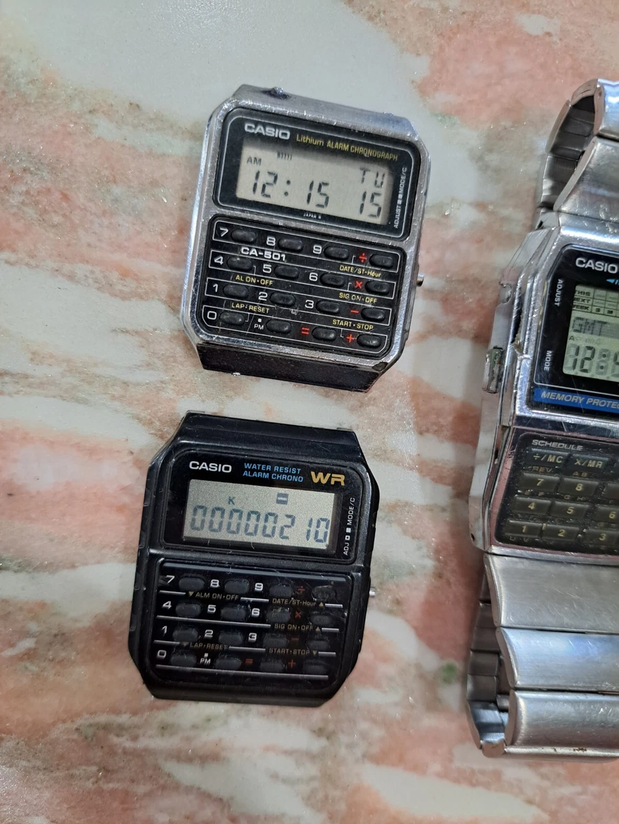 Casio calculator watch lot Dbc 1500 DATA BANK DBC 610 CA 53W CA