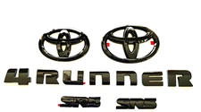NEW For 2010 - 2024 TOYOTA 4RUNNER SR5 GLOSS BLACKOUT EMBLEM OVERLAY KIT OEM SR5