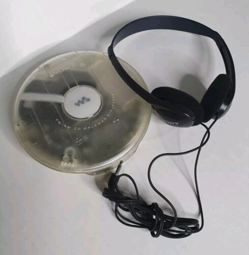 Sony Walkman D-FJ003FP Clear Federal Prison CD Player AM/FM Radio Tested Works