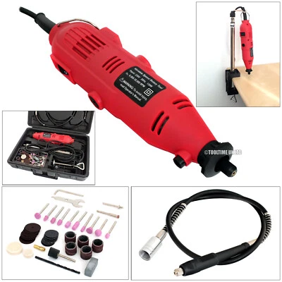 TOOLTIME® MINI ROTARY DRILL COMBI MULTI TOOL KIT + 40PC ACCESSORIES FLEXIBLE SHAFT + STAND