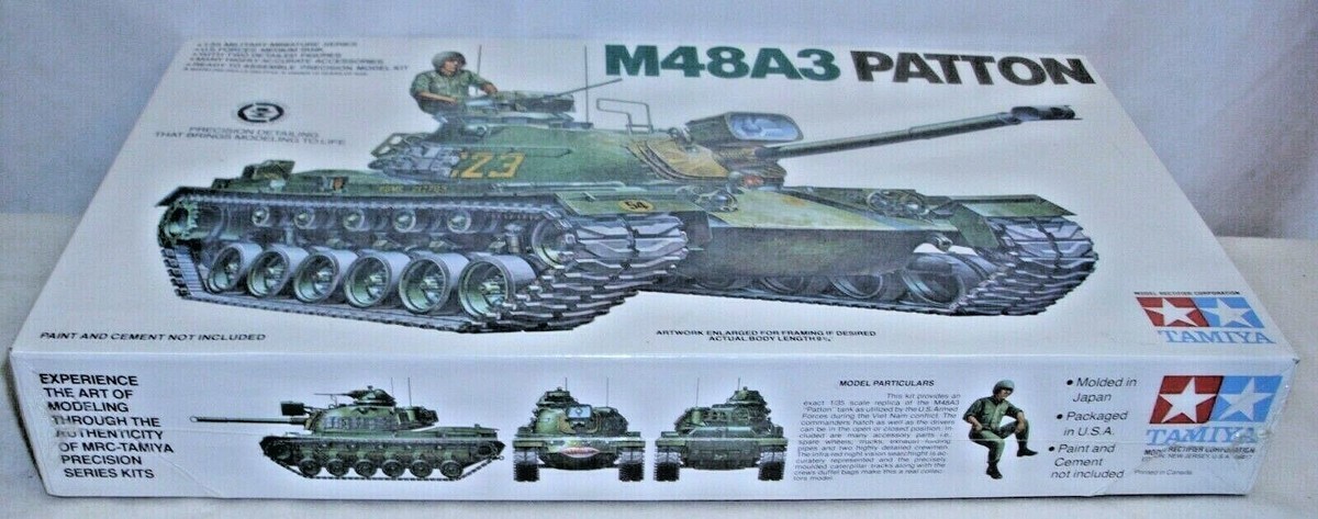 TAMIYA US M48A3 PATTON TANK MODEL KIT BOXED SEALED 1/35 35120 | eBay