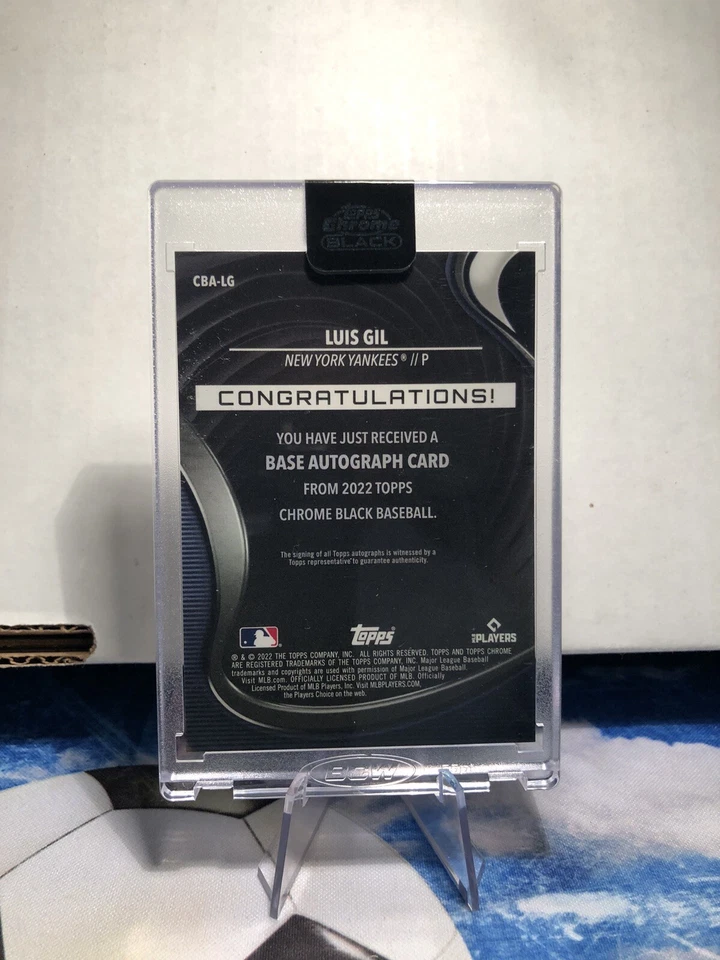 2022 Topps Chrome Black Luis Gil Rookie RC Autograph Auto #CBA-LG Yankees - Image 2 of 2
