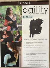 JJ Cole Agility Stretch Carrier, Medium, 8-35 lb - Black