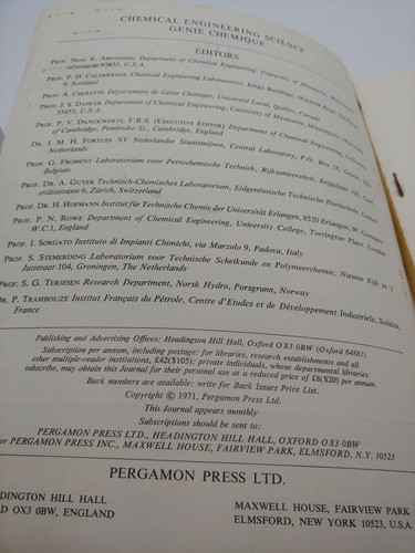 VTG Chemical Engineering Science Journal Volume 26 Number 10 October 1971 - Picture 3 of 11