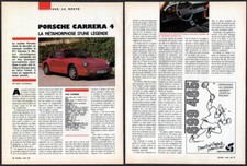 1989 PORSCHE 911 Carrera 4 vintage original 2-pages print article Road Test CA