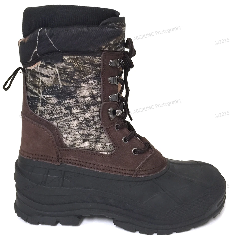 New Men's Winter Snow Boots Camouflage 10" Leather Waterproof Insulated Hunting - Image 3 of 4