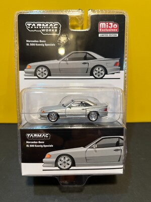1/64 TARMAC WORKS MIJO EXCLUSIVES MERCEDES-BENZ SL 500 SILVER KOENIG SPECIALS