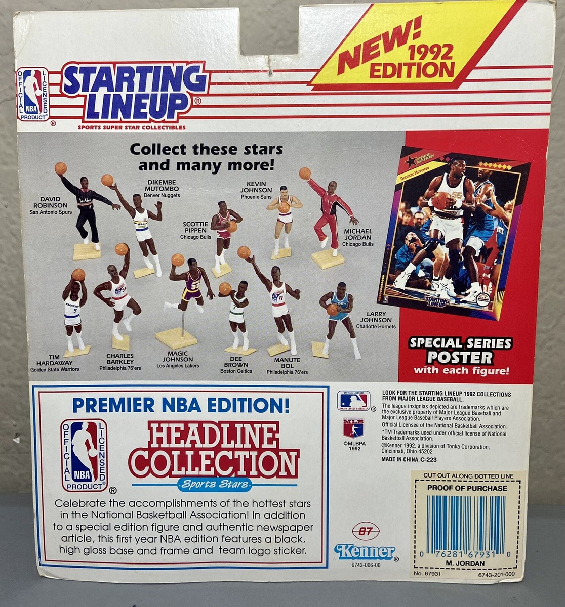 1992 Michael Jordan Starting Lineup Action Figure-Basketball