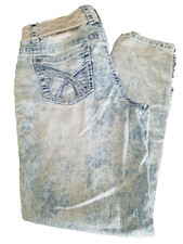 NOBO No Boundaries Juniors Curvy/Skinny Fit Blue Jeans  Belted Size 13