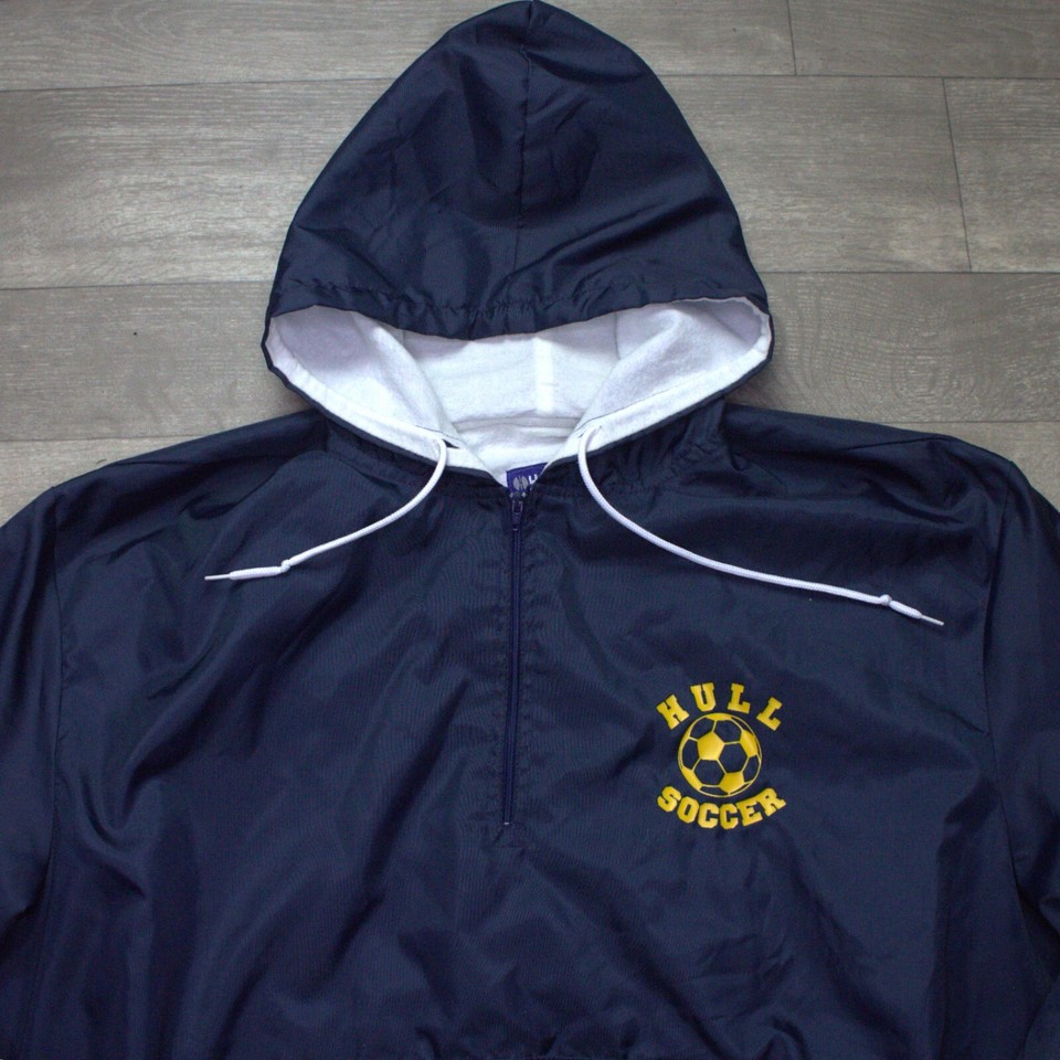 VTG Holloway Windbreaker Jacket Hoodie Hull Soccer 90s Large eBay