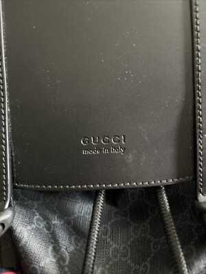 Gucci GG Supreme Backpack Black | eBay