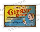 super collectible home decor English Ginger Beer retro soda drink metal tin sign