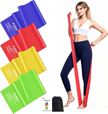 Fitnessbänder 4 Stück Set Resistance Bands 2 M Fitnessband Gymnastikband Und Neu