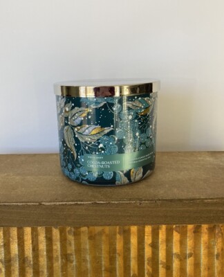 Bath & Body Works Cocoa Roasted Chestnuts 3 Wick Candle w/Essential Oils