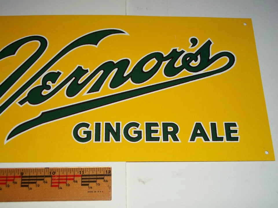小心! 不是 20 世纪 50 年代假! VERNOR'S GINGER ALE 'GOLD BACK' ca1999 幻想签名 — 第 4/4 张图片