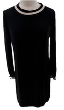 Michael Kors Mini Dress 6 Black White Trim Classic Dress Elegant Sophisticated