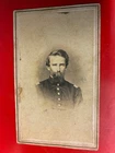 Civil War Cdv Of An Officer John J. Phifer W/2 Cent Washington Stamp