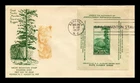 US COVER SPA CONVENTION ASHEVILLE SOUVENIR SHEET FDC SCOTT 797 STAINED FRONT