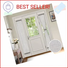 MIULEE 2 Panels Front Door Curtain for Privacy Linen Textured Window Treatment S