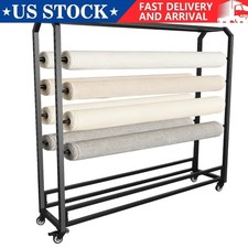 Fabric Roll Storage Rack Wear Resist Movable Organizer Holder for Clothing Store