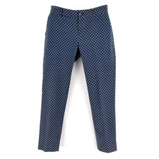 Banana Republic Camden Dress Pants Womens Sz 2 Blue Geometric Textured Mid Rise