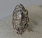 Vintage ring sterling silver 925 Size 7.5 Weight 4.58 g. Ukrainian jewelry.