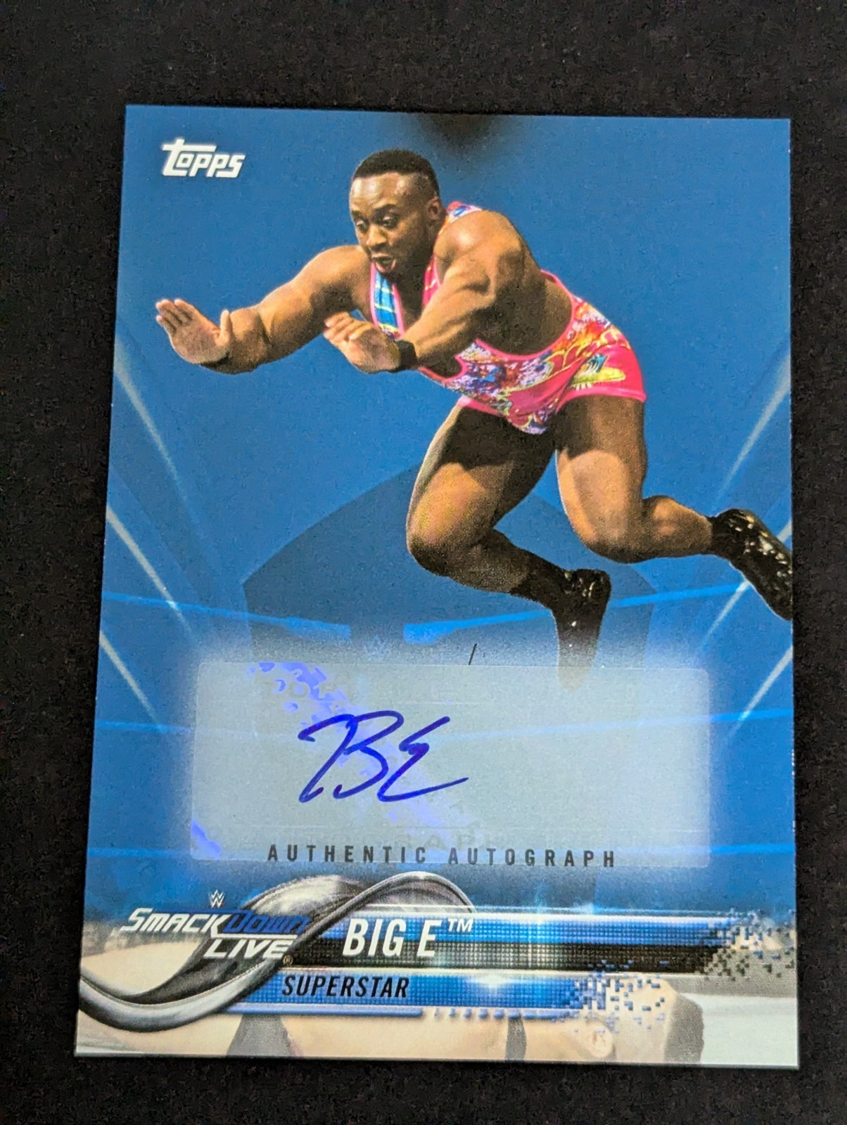 2018 TOPPS BIG E AUTOGRAPH #d 11/30 SMACKDOWN LIVE WWE SUPERSTAR AUTO