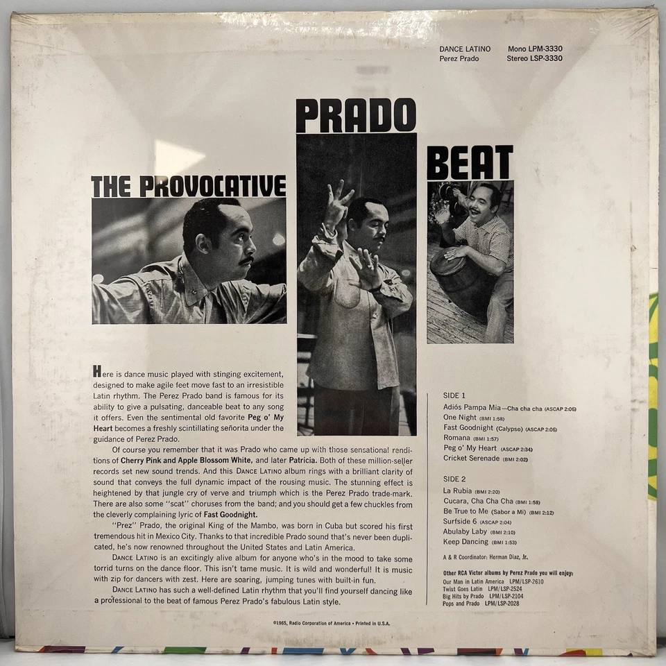 Sealed 1965 Perez Prado Dance Latino Jazz Afro Cuban Mambo LP Vinyl Record - Image 2 of 4