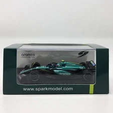 Fernando Alonso 2024 Aston Martin Aramco AMR24 Spark F1 1:64 Diecast