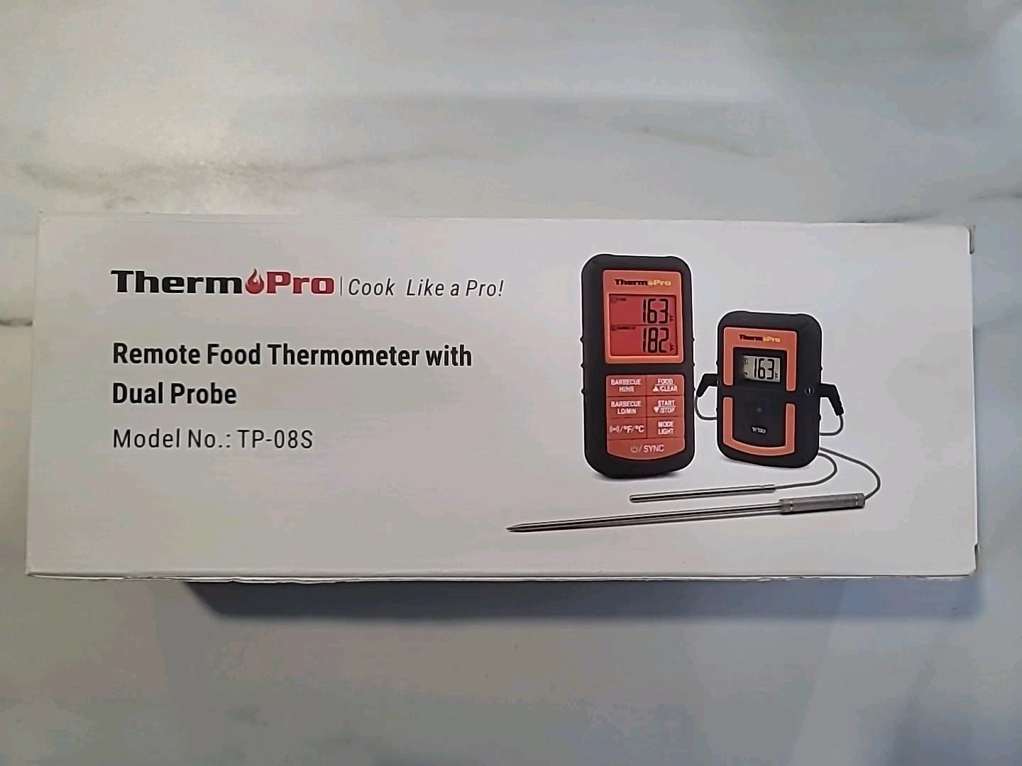 ThermoPro TP08B 500FT Wireless Meat Kitchen BBQ Cooking Thermometer Dual Probe