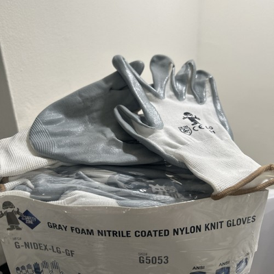 #ad Safety Zone Safety Zone Knit Nitrile Coated Gloves gnidexlg 12 pairs per box $26.99