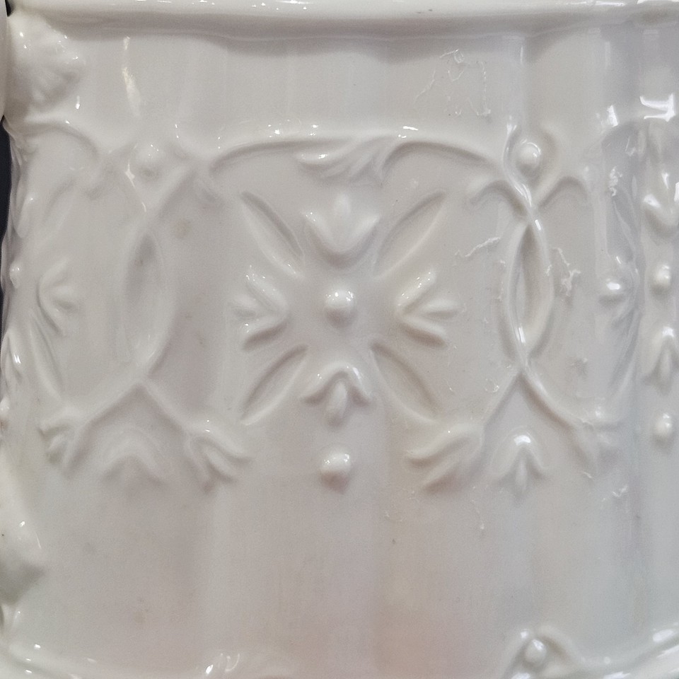Pottery Rib Use VTG I. GODINGER & CO CREAM COLORED LACE RIB TEA/COFFEE POT WITH LID | eBay