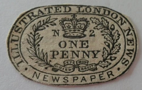 GB KW / QV 1836 Illustrated London News, 1d Newspaper duty stamp, Die N2
