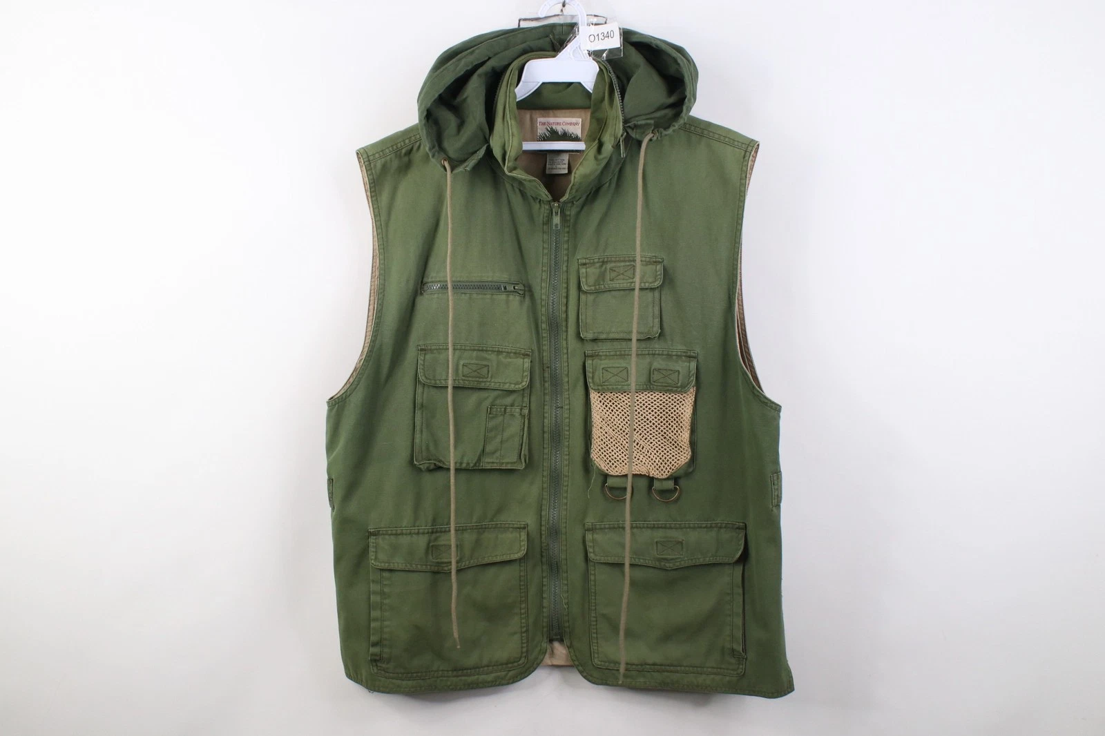 Vintage 90s Streetwear Mens Large Faded Tactical Hooded Fly Fishing Vest Jacket
Opens in a new windo
