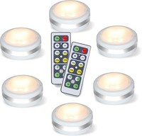 LED Schrankbeleuchtung 6Er Set Dimmbar Kabellos Mit Fernbedienung FüR 6 StüCk