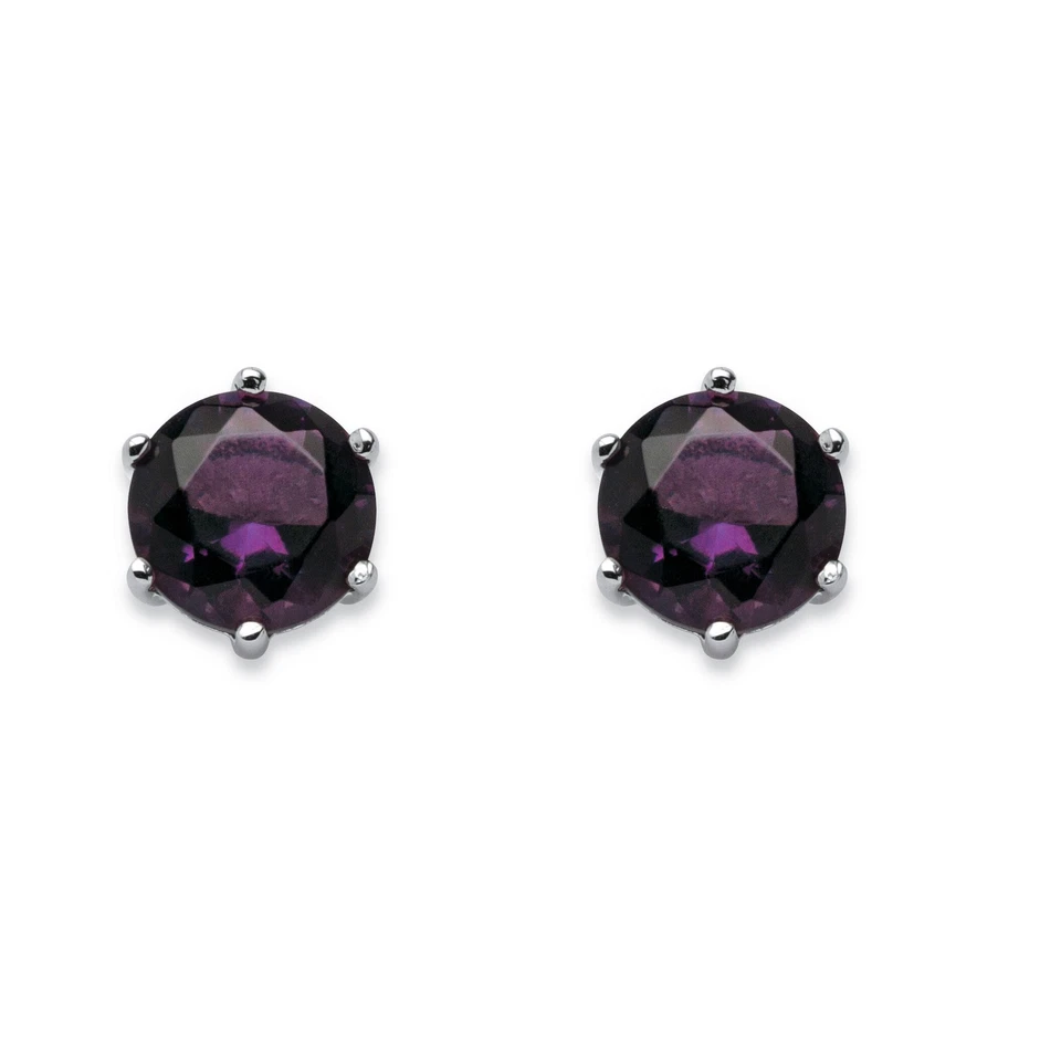Birthstone .925 Sterling Silver Stud Earrings - Image 2 of 4