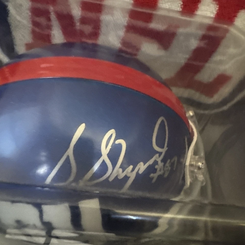 Sterling Shepard Signed New York Giants Speed Mini Football Helmet (JSA) - Image 2 of 4