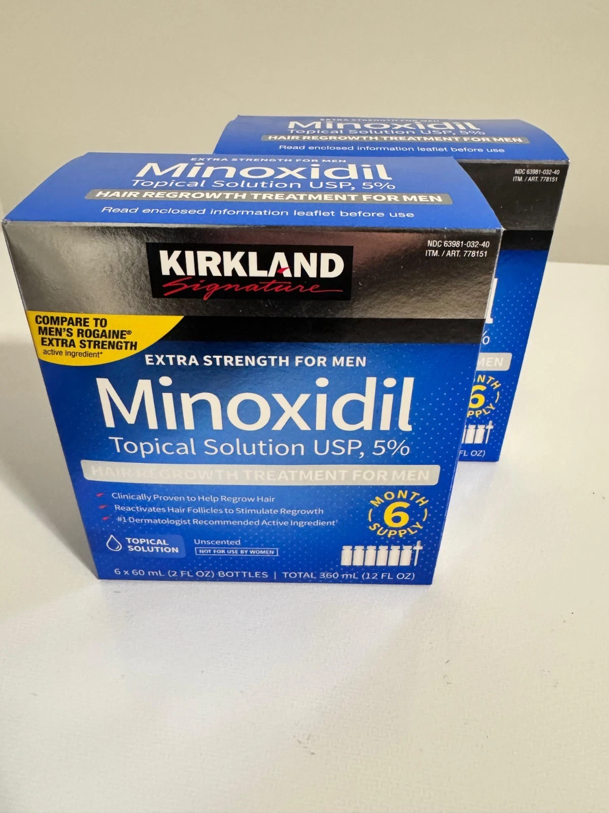 Tropical Solution Hair Minoxidil 5% Kirkland For 12 Month Supply