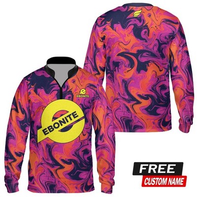 Custom Name Ebonite - Entity Bowling Jersey Short & Long Sleeve Shirt Size
