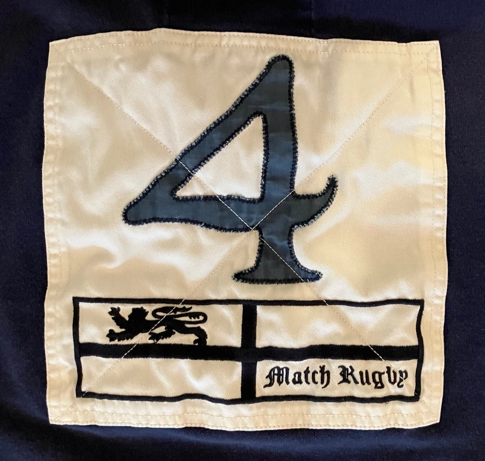 Camisa de Rugby Ralph Lauren Vintage 2011 Ligeramente Desteñida Envejecida SS # 4 XL Foto 3 de 4